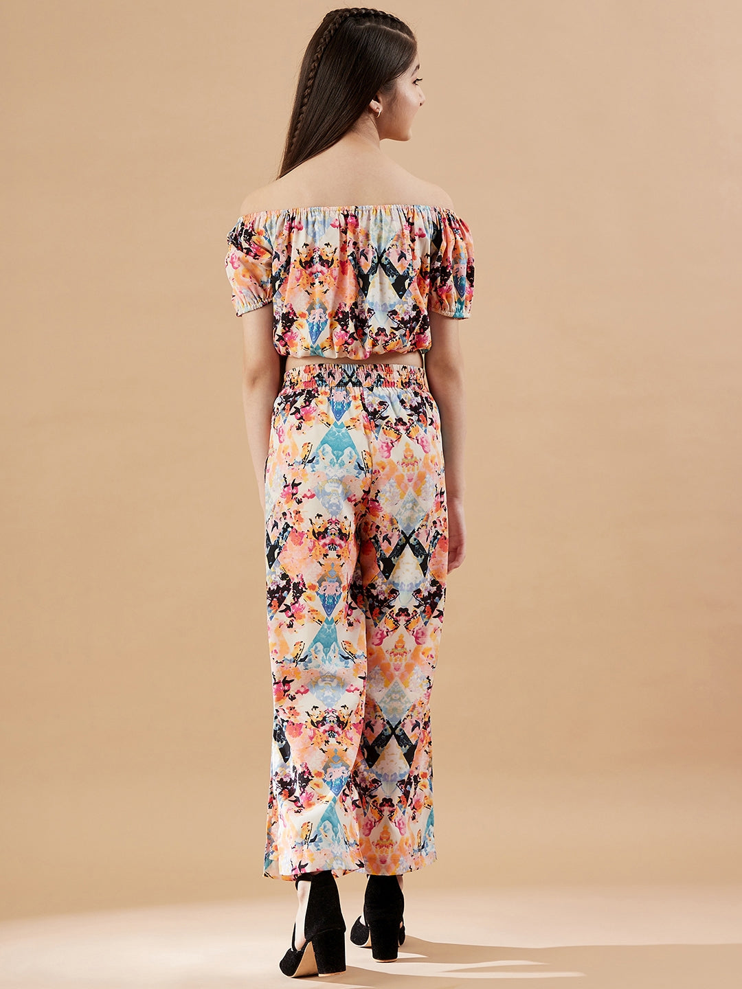 Girls Printed Top with Palazzos