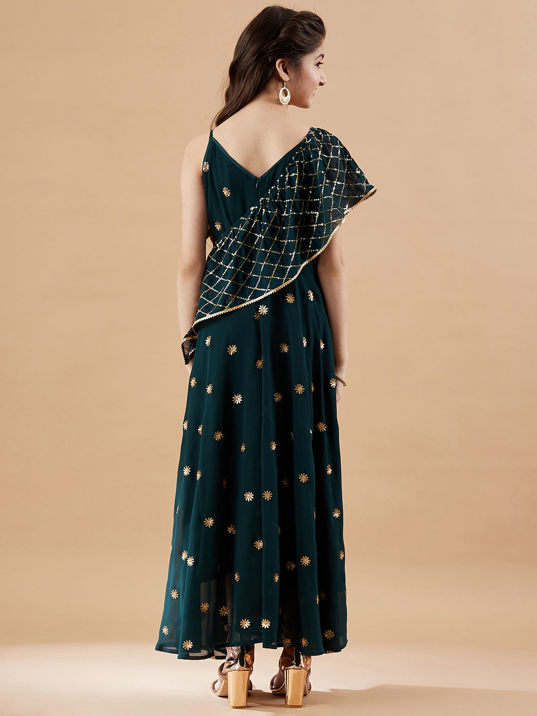 Embellished Georgette Maxi Dress