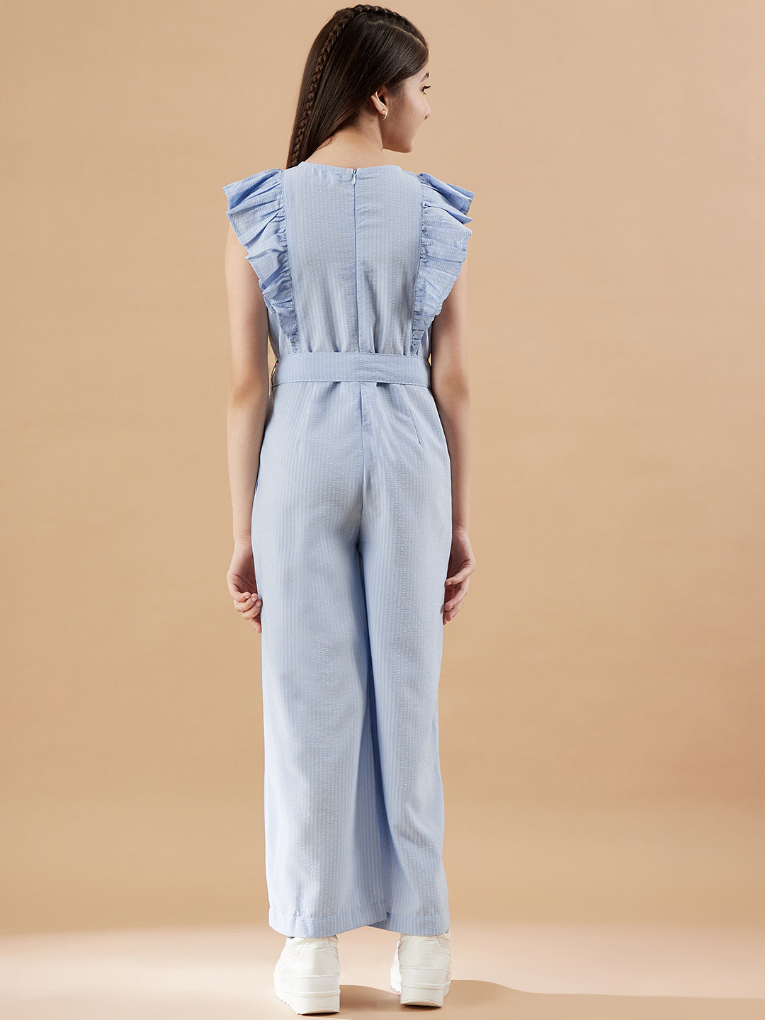 Girls Blue Basic Jumpsuit