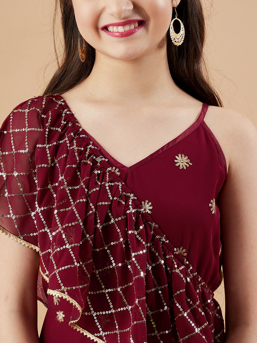 Embellished Georgette Maxi Dress