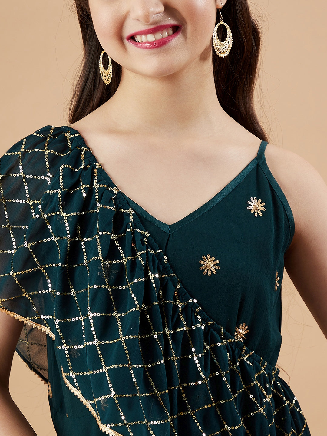 Embellished Georgette Maxi Dress