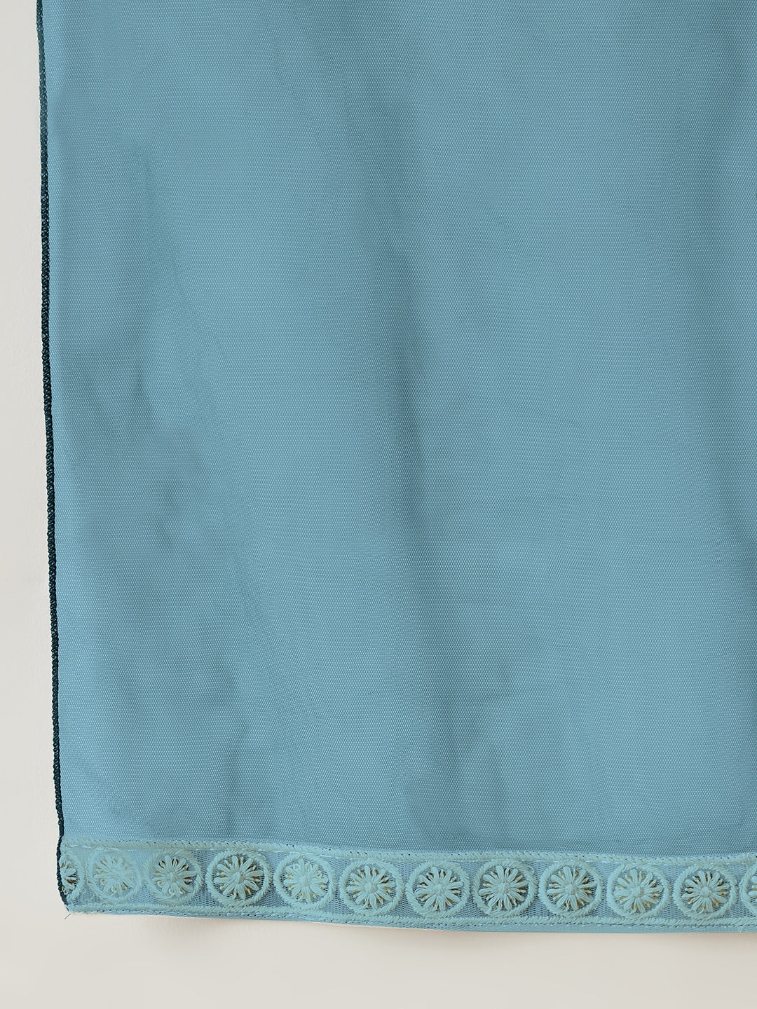 Girls Striped Embroidered Mesh Empire Sequinned Kurta & Sharara & Dupatta