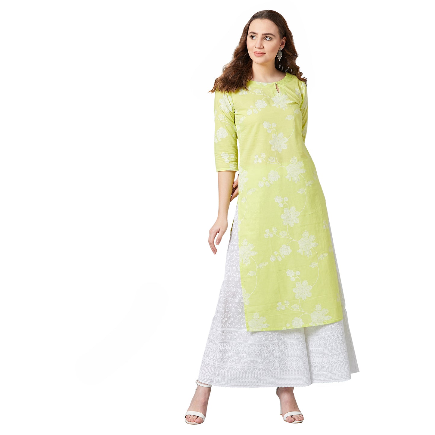 Women Straight Kurta And Palazzo Set