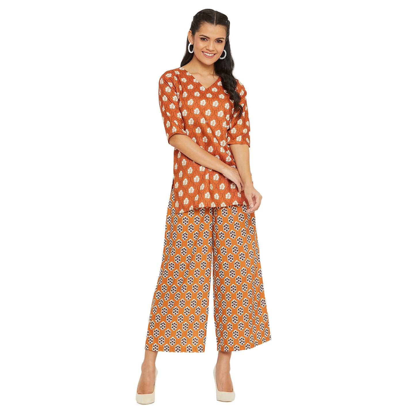 Brown Printed Co-ords Set