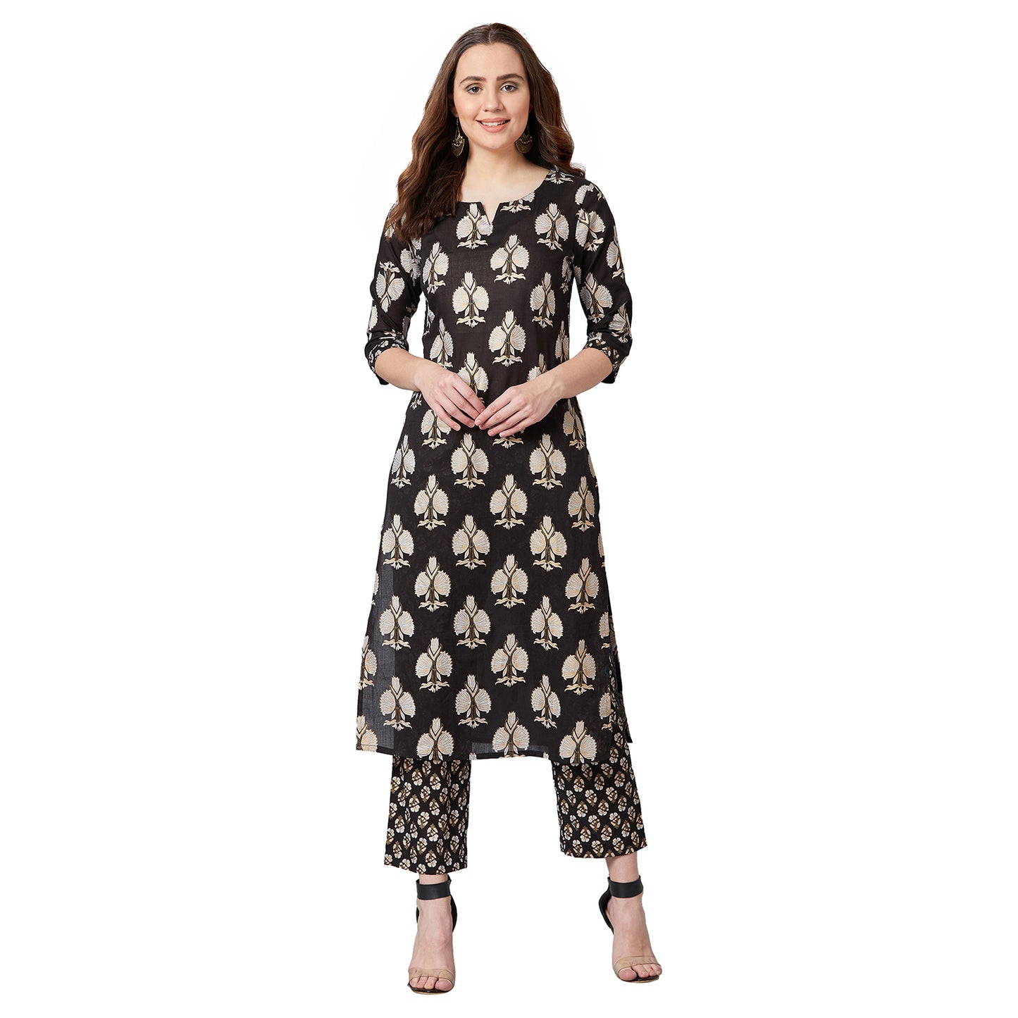 Women Straight Kurta And Palazzo Set