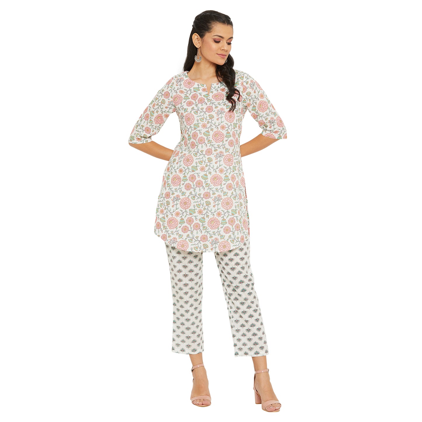 White Printed Co-ords Set