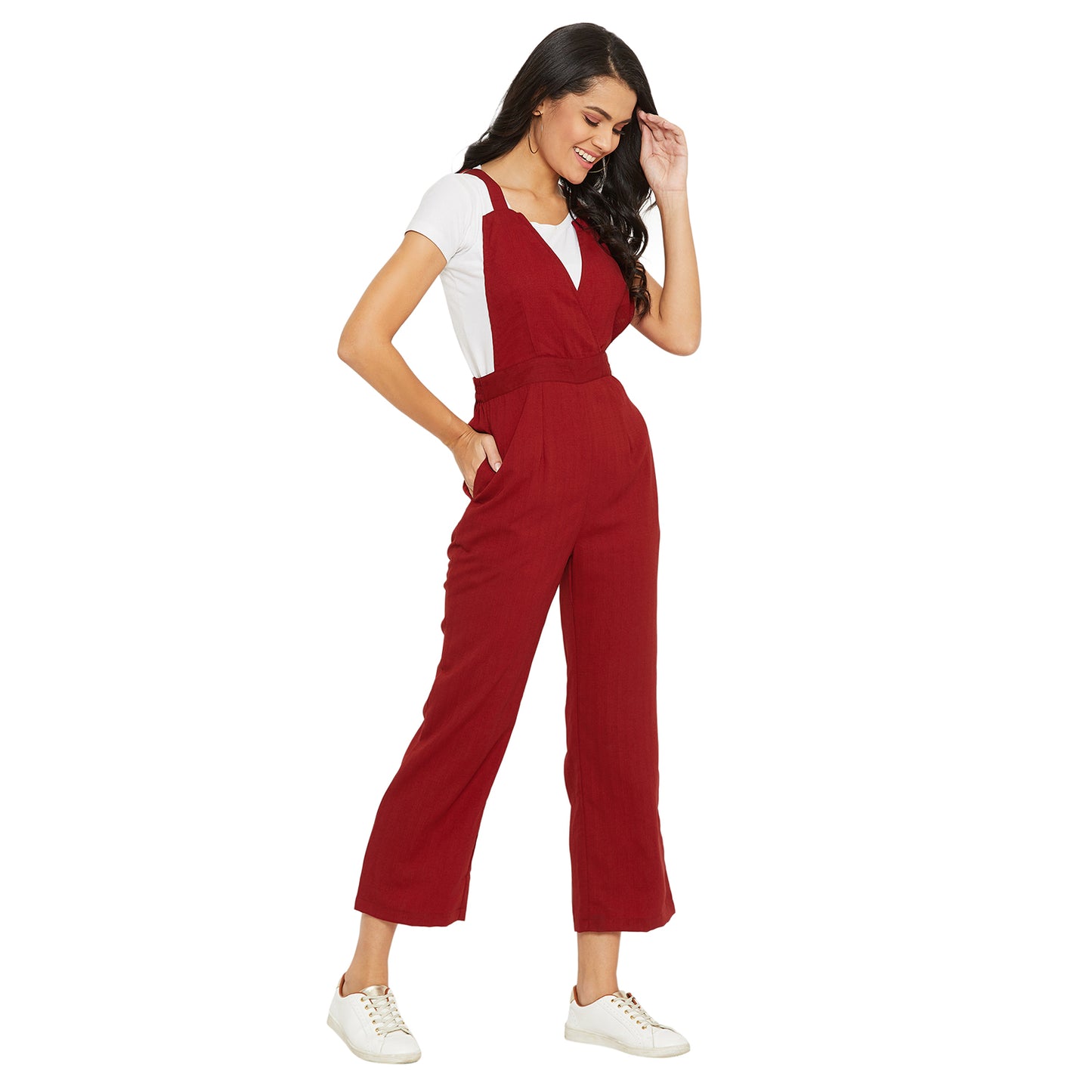 Women's Maroon Jumpsuit