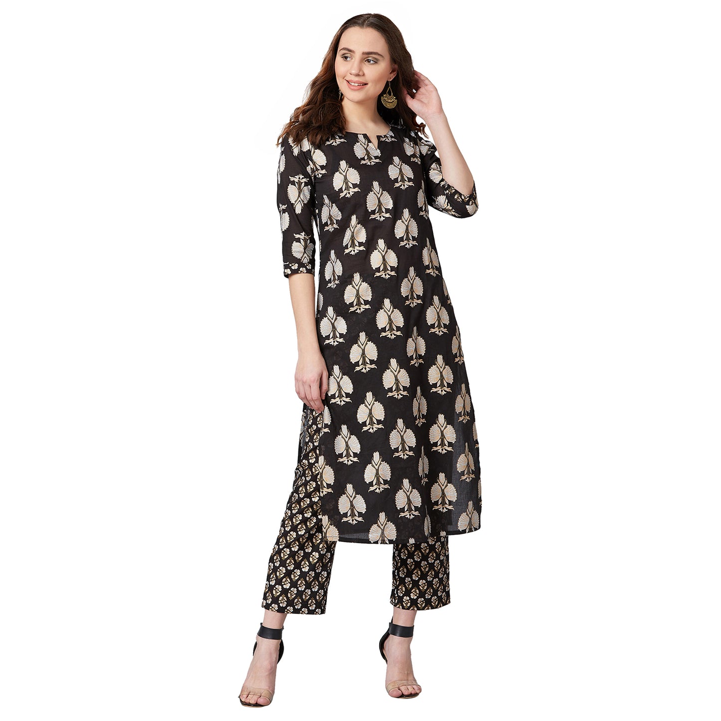 Women Straight Kurta And Palazzo Set