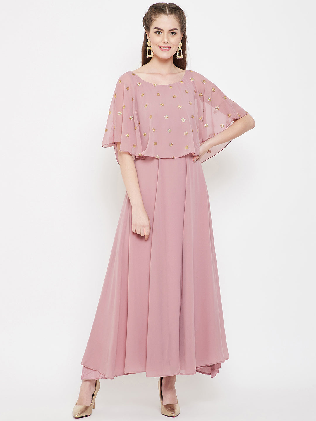 Women's Fit and Flare Maxi Length Dress
