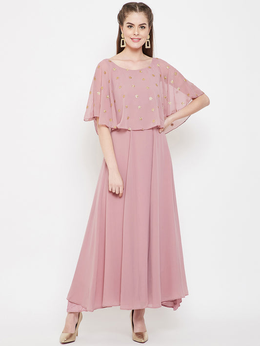 Women's Fit and Flare Maxi Length Dress