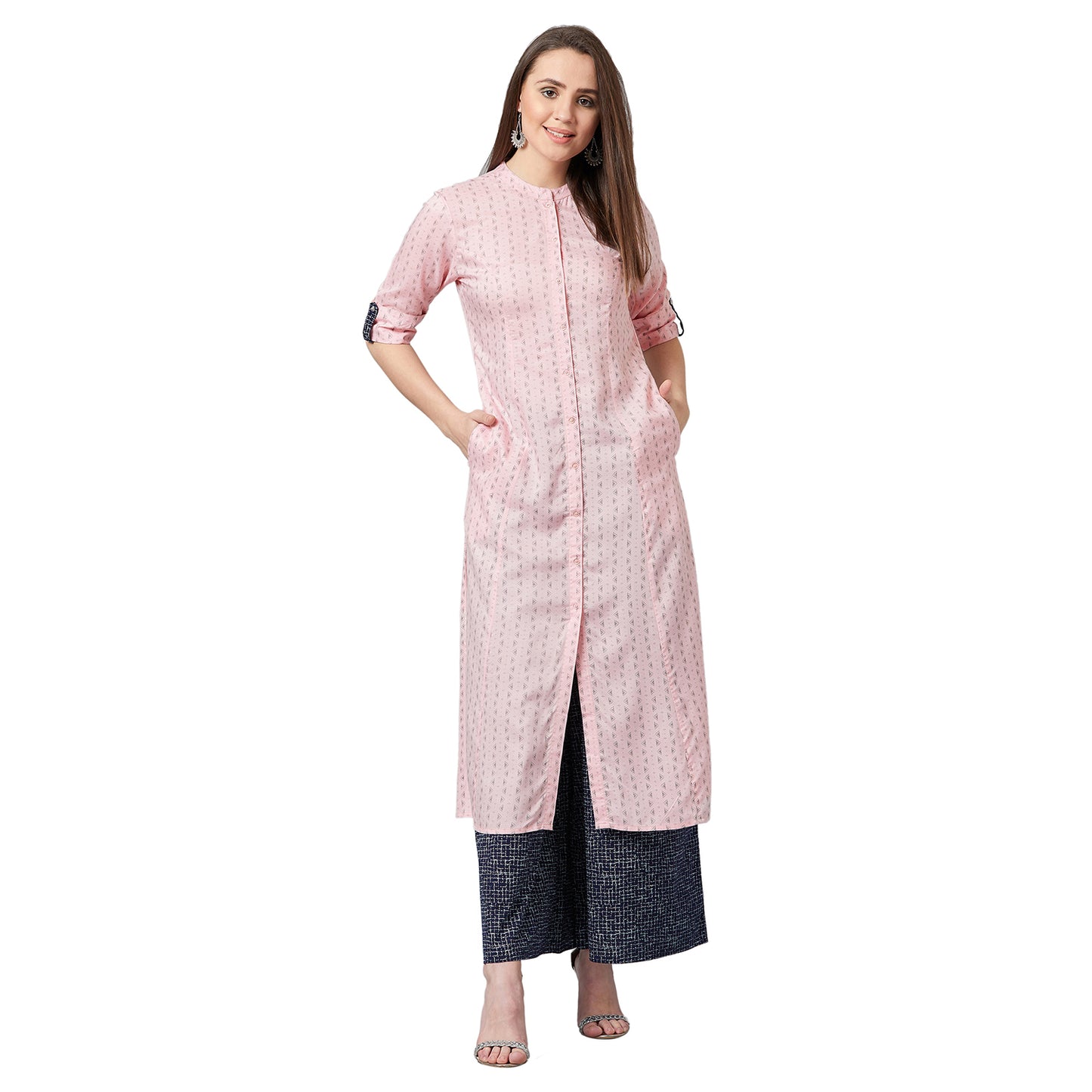 Women Straight Kurta And Palazzo Set