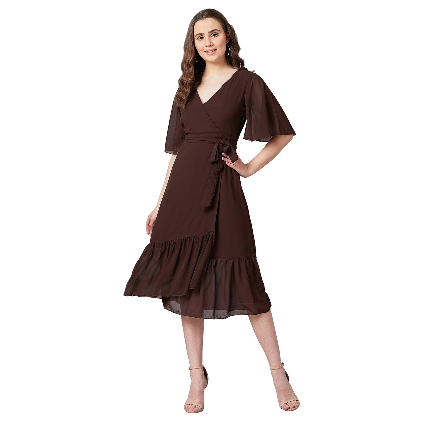 PANIT Women Wrap Midi Dress