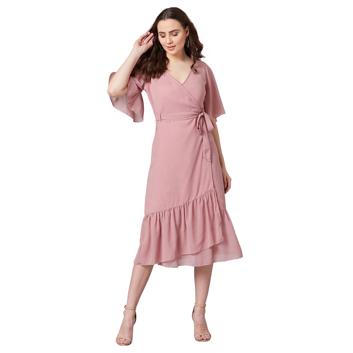PANIT Women Wrap Midi Dress