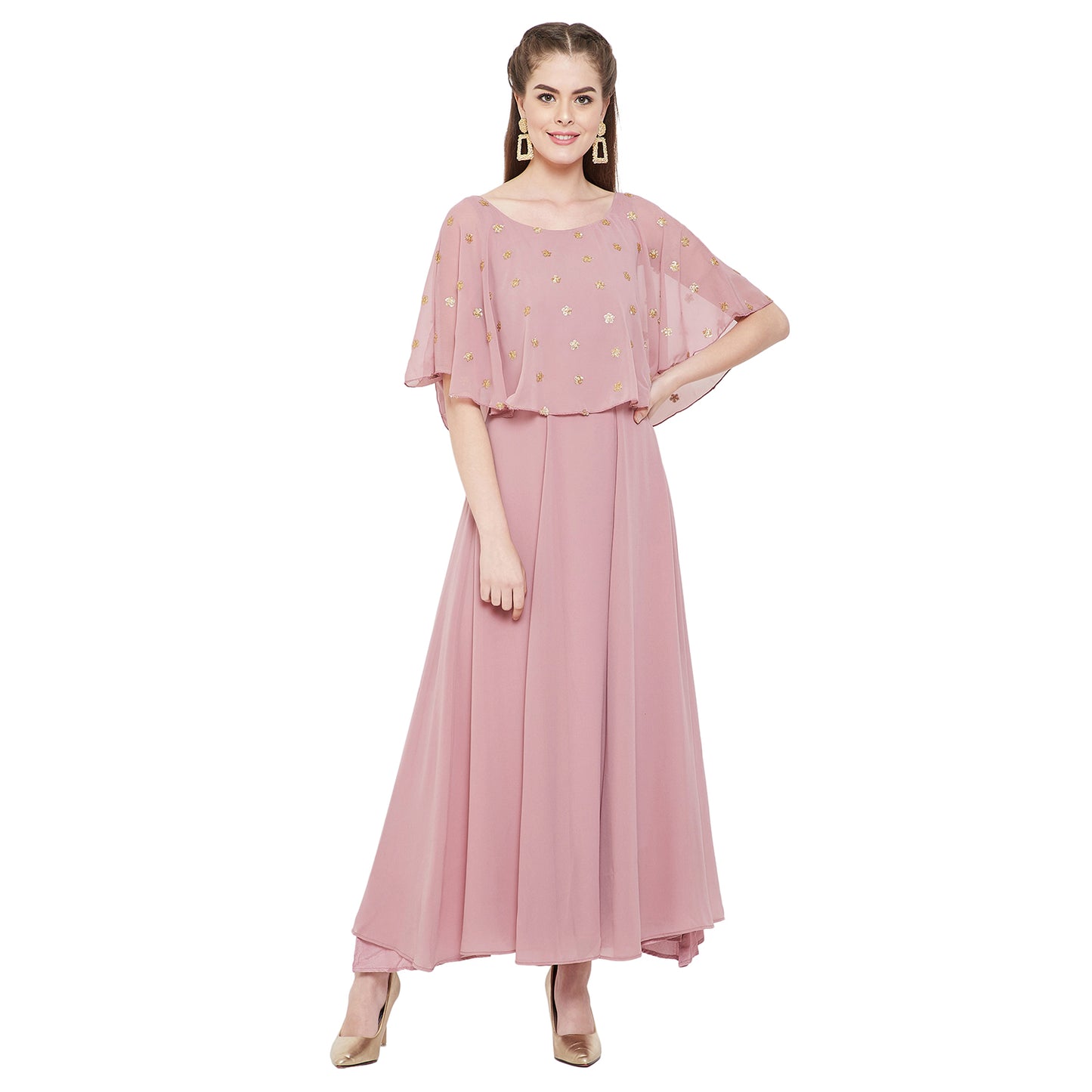 Women's Fit and Flare Maxi Length Dress