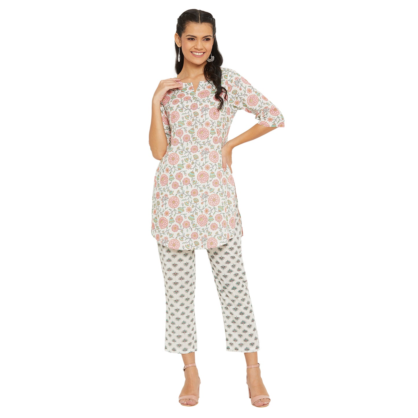 White Printed Co-ords Set