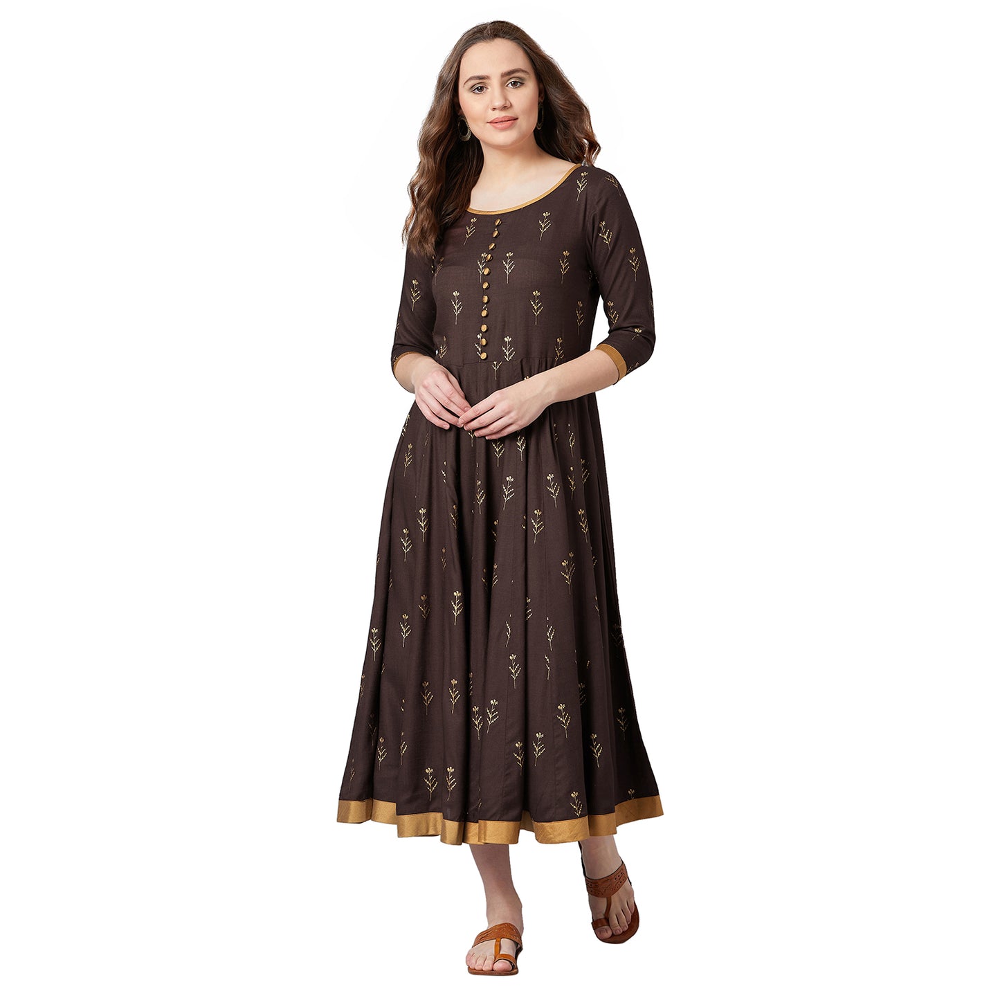 PANIT Women Fit and Flare Midi Dress