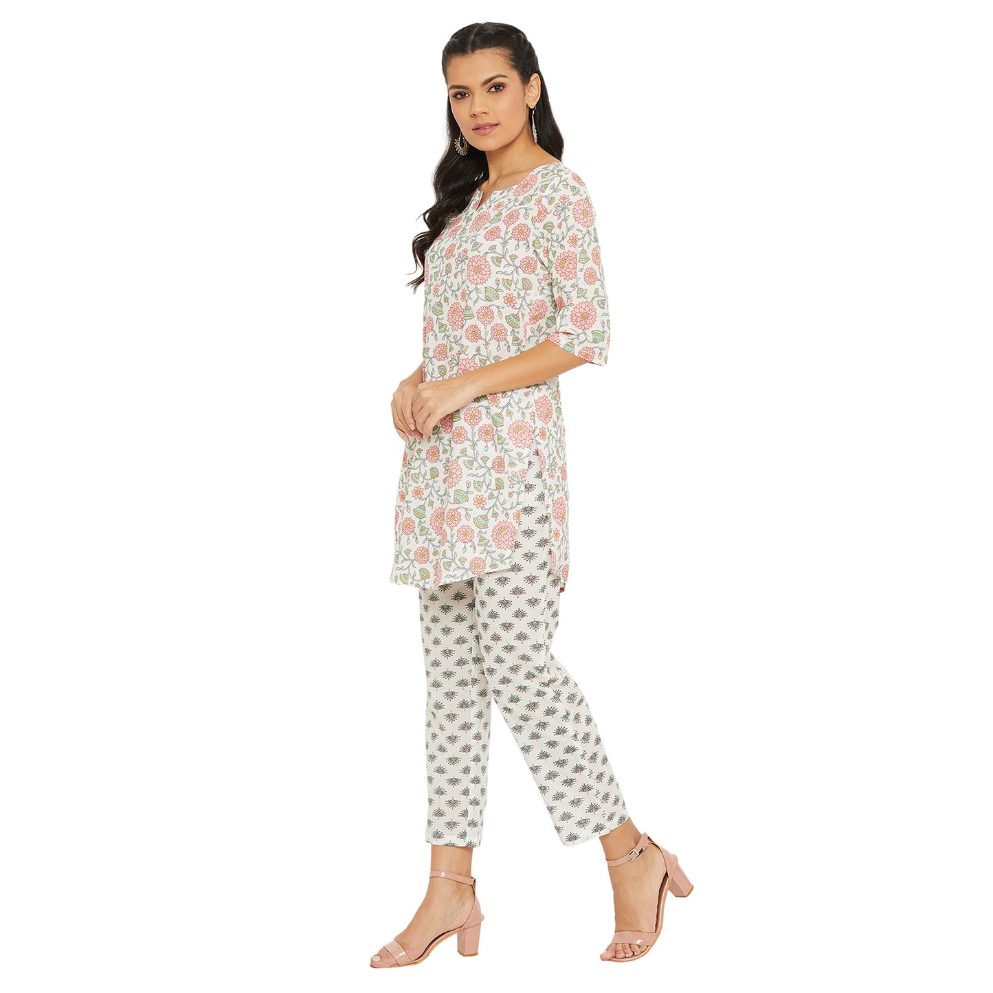 White Printed Co-ords Set