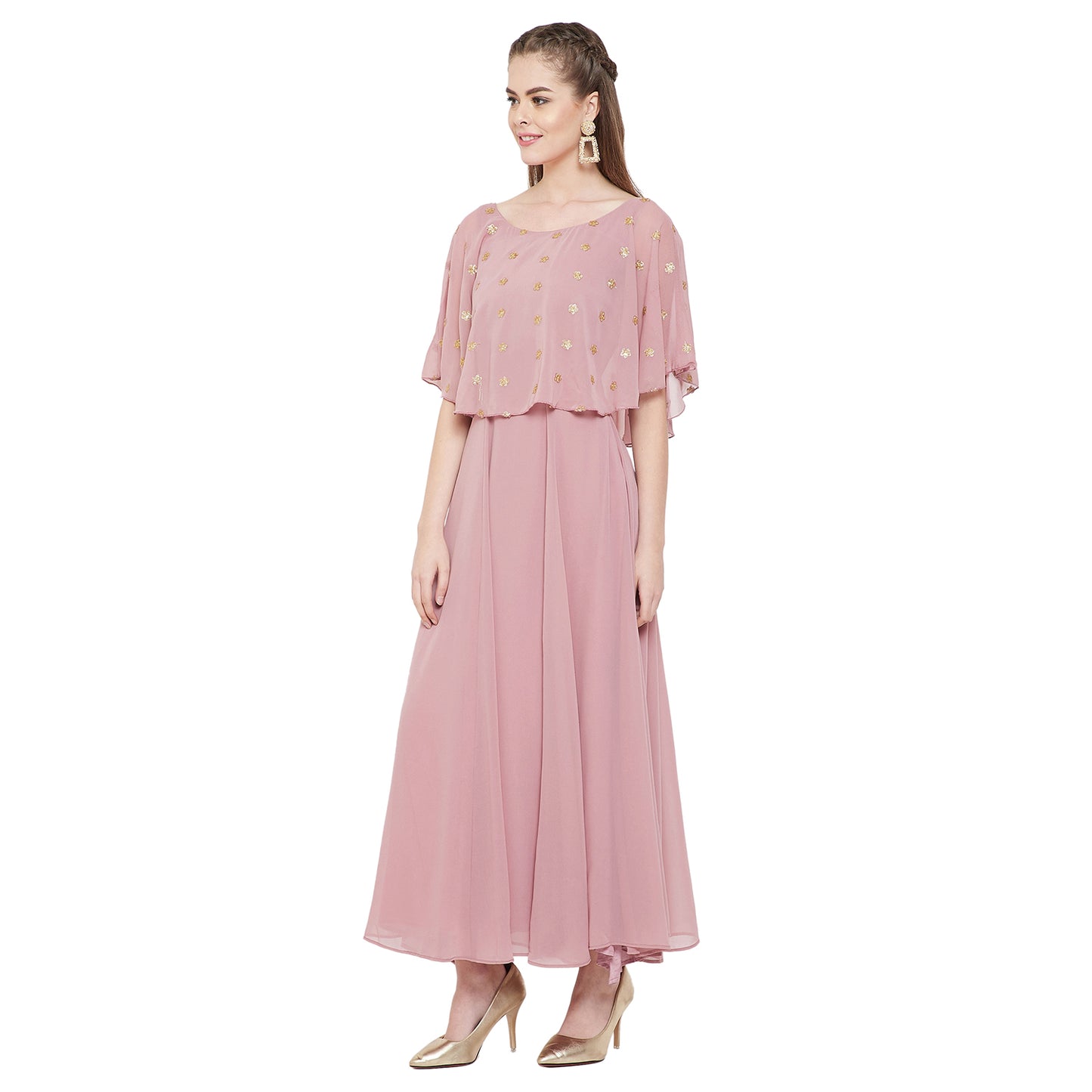 Women's Fit and Flare Maxi Length Dress