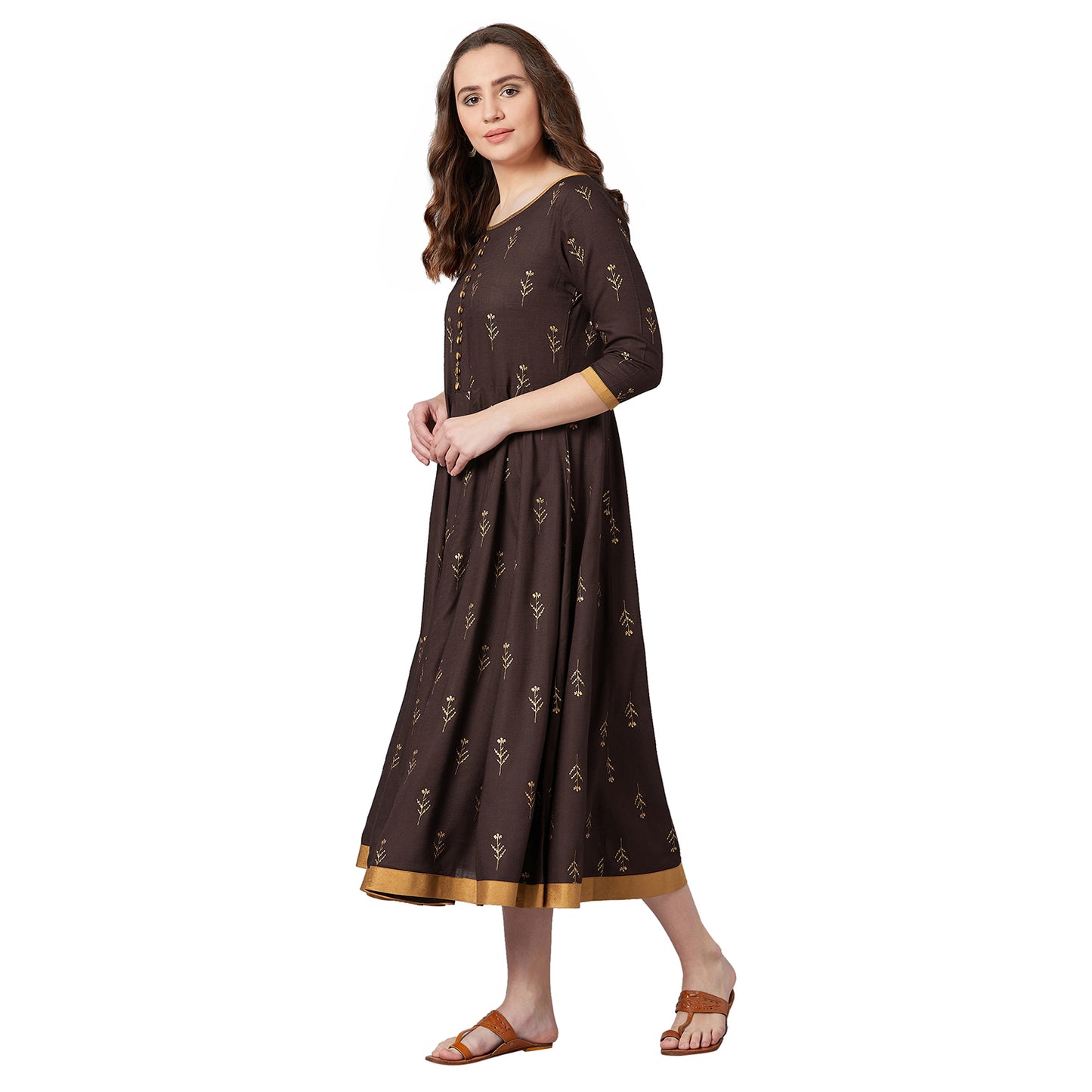 PANIT Women Fit and Flare Midi Dress