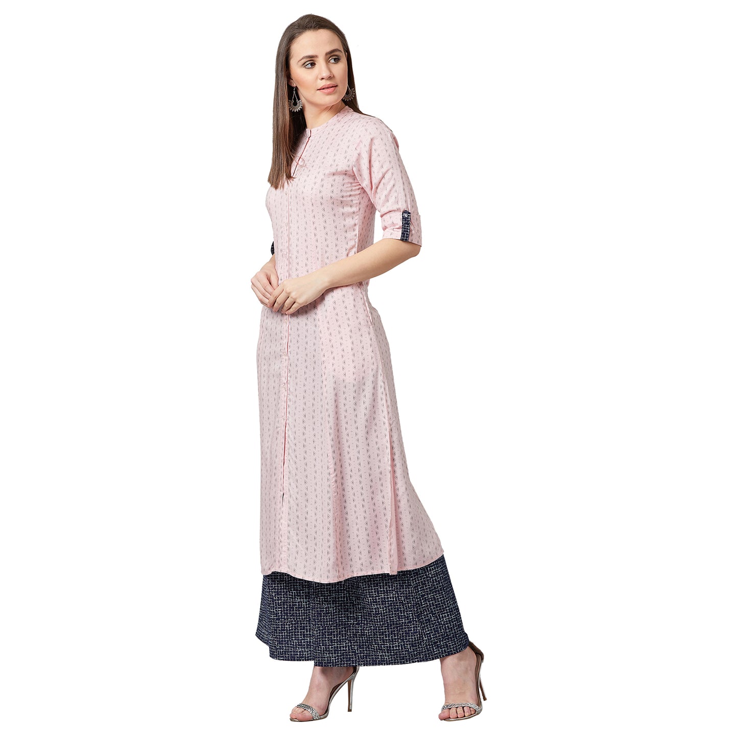 Women Straight Kurta And Palazzo Set