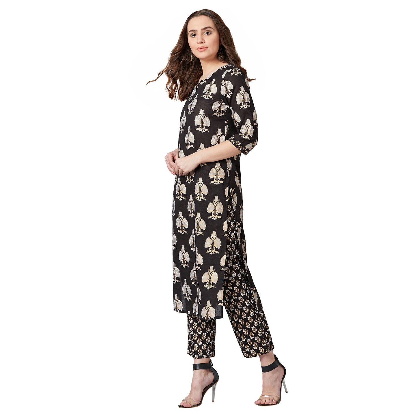 Women Straight Kurta And Palazzo Set