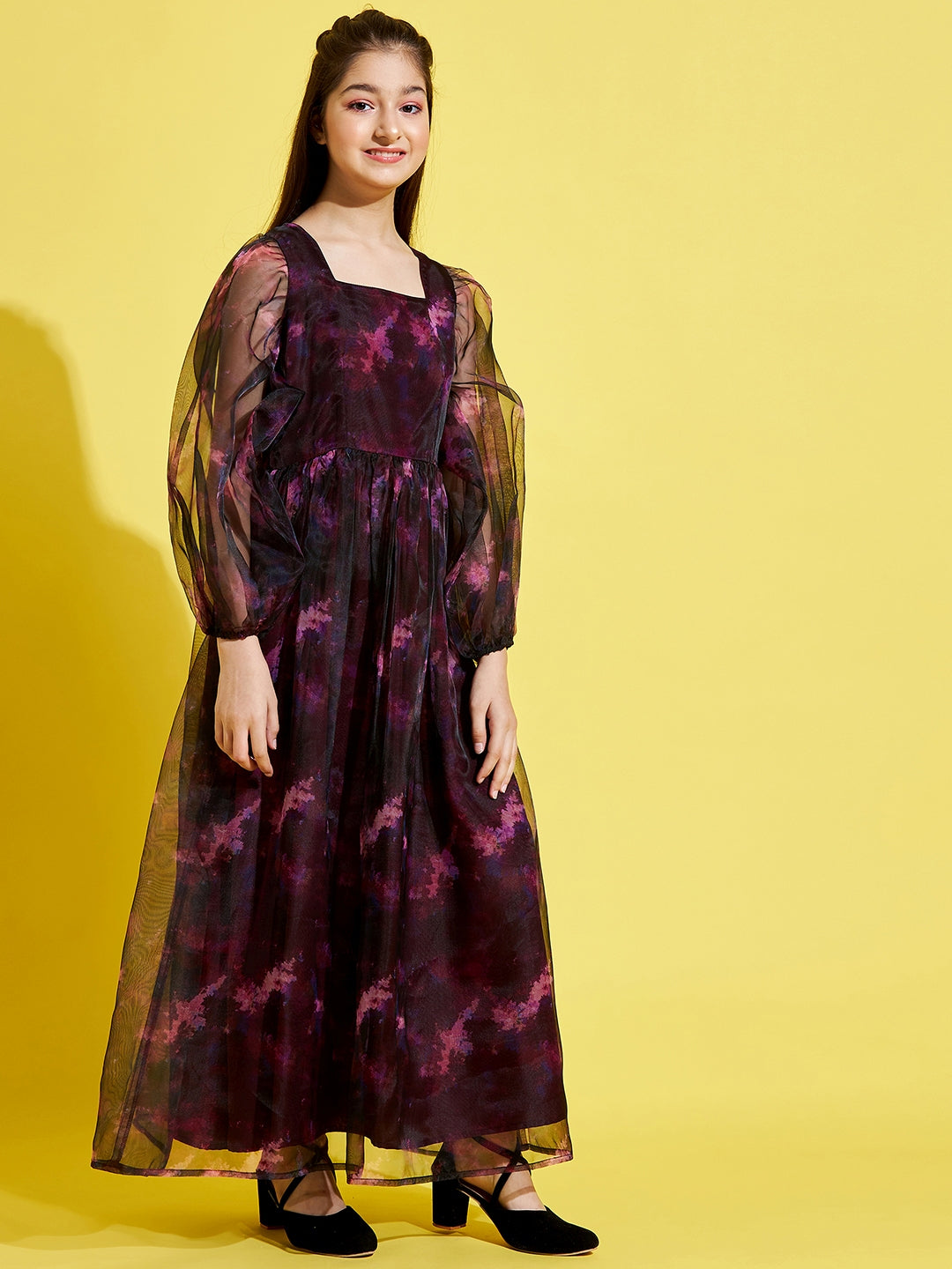 Girl Black Floral Maxi Maxi Dress