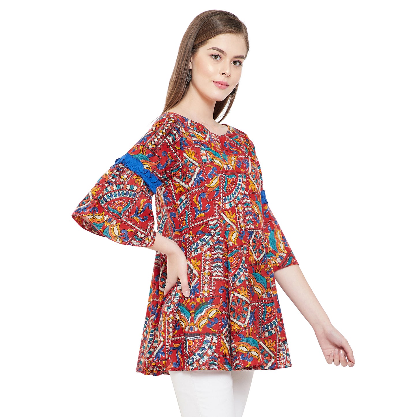 Women's Cotton Fabric Regular Tops