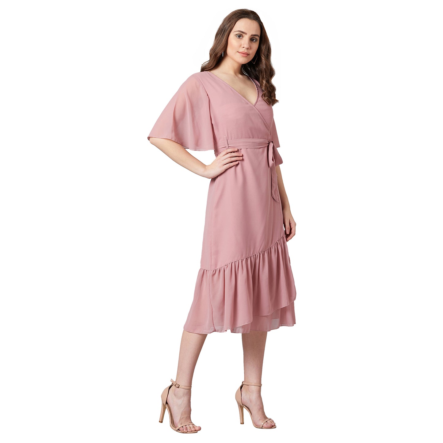 PANIT Women Wrap Midi Dress