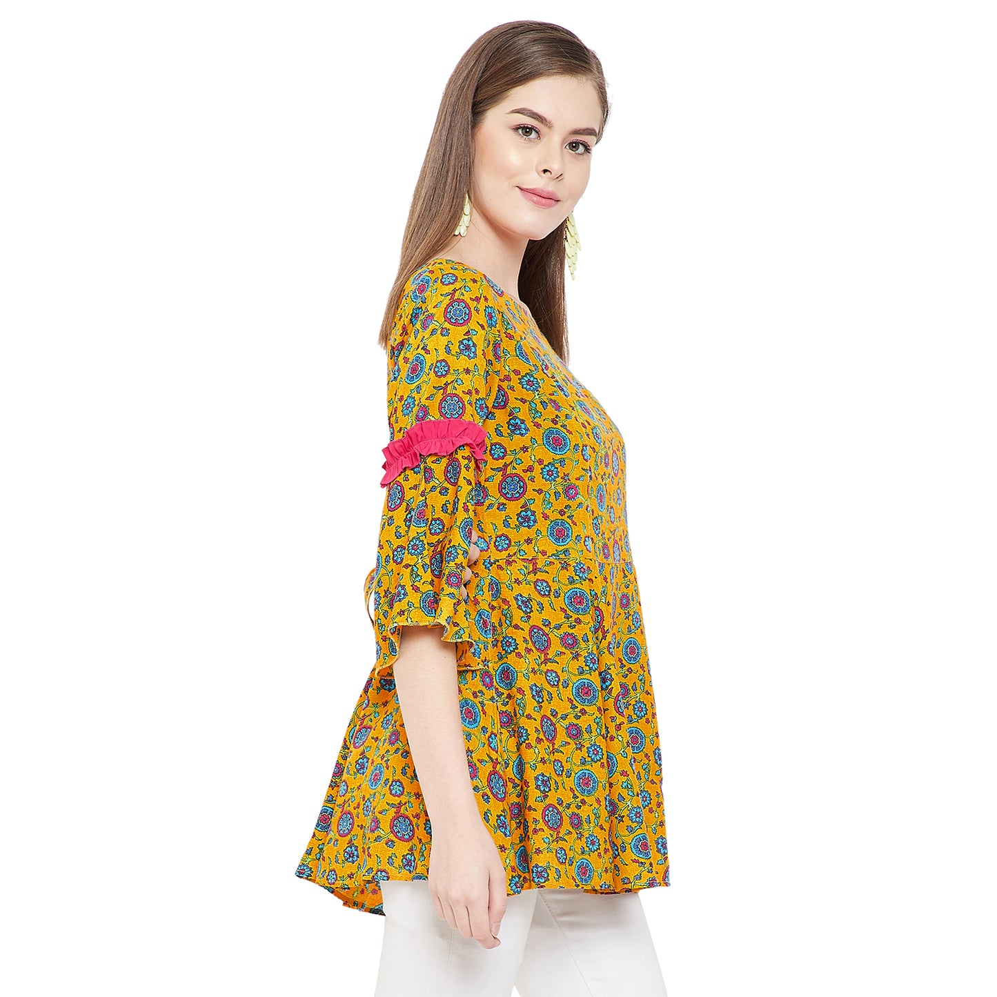 Women's Cotton Fabric Regular Tops