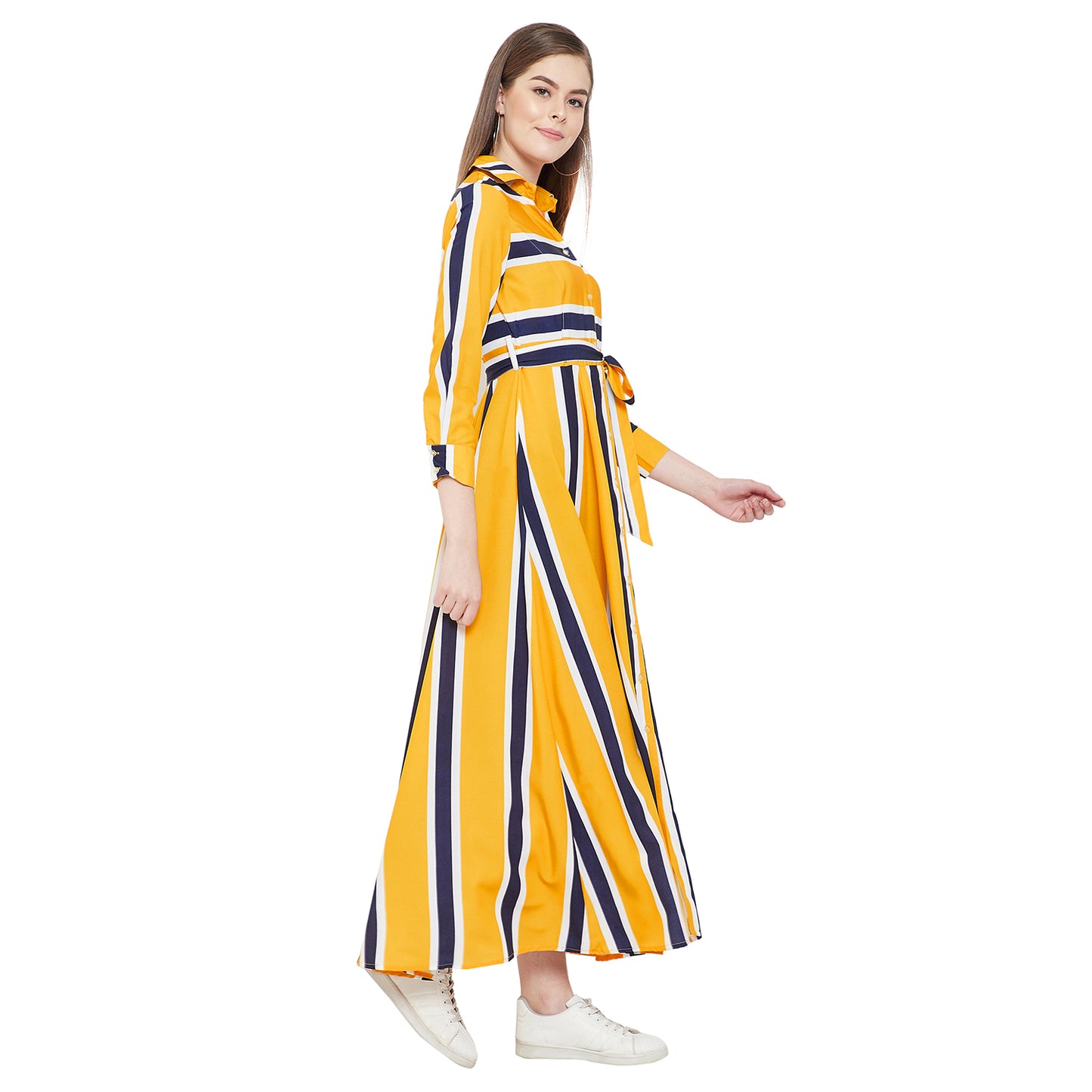 Women's Fit and Flare Maxi Length Dress