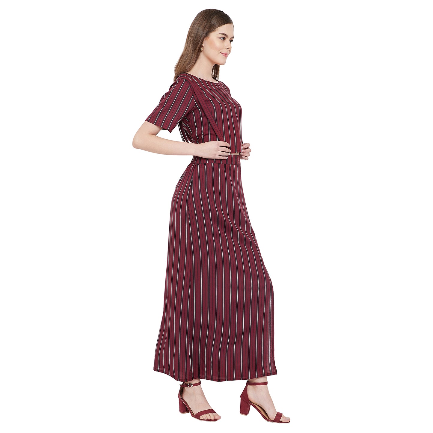 Women's Fit and Flare Midi Length Skirt and top