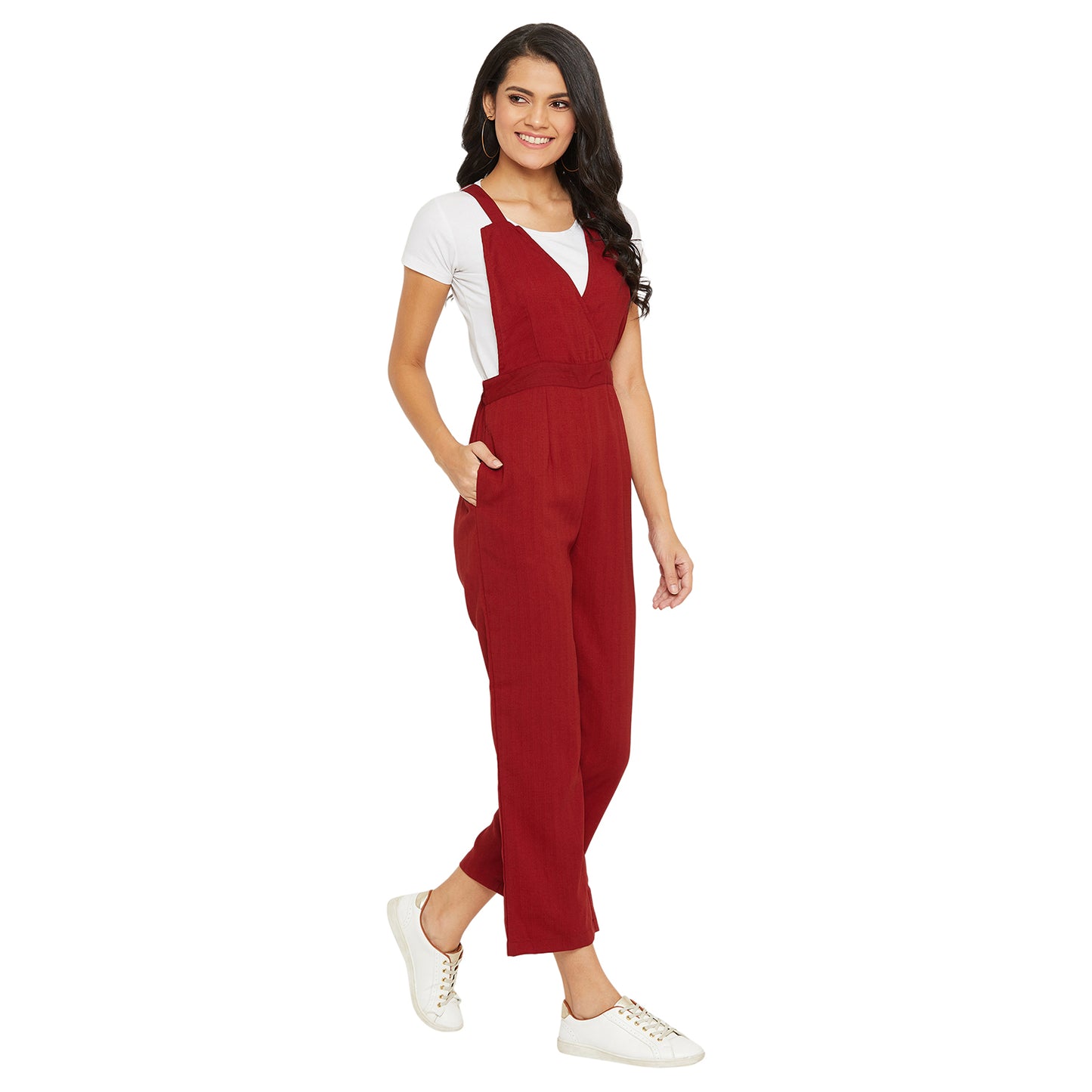 Women's Maroon Jumpsuit