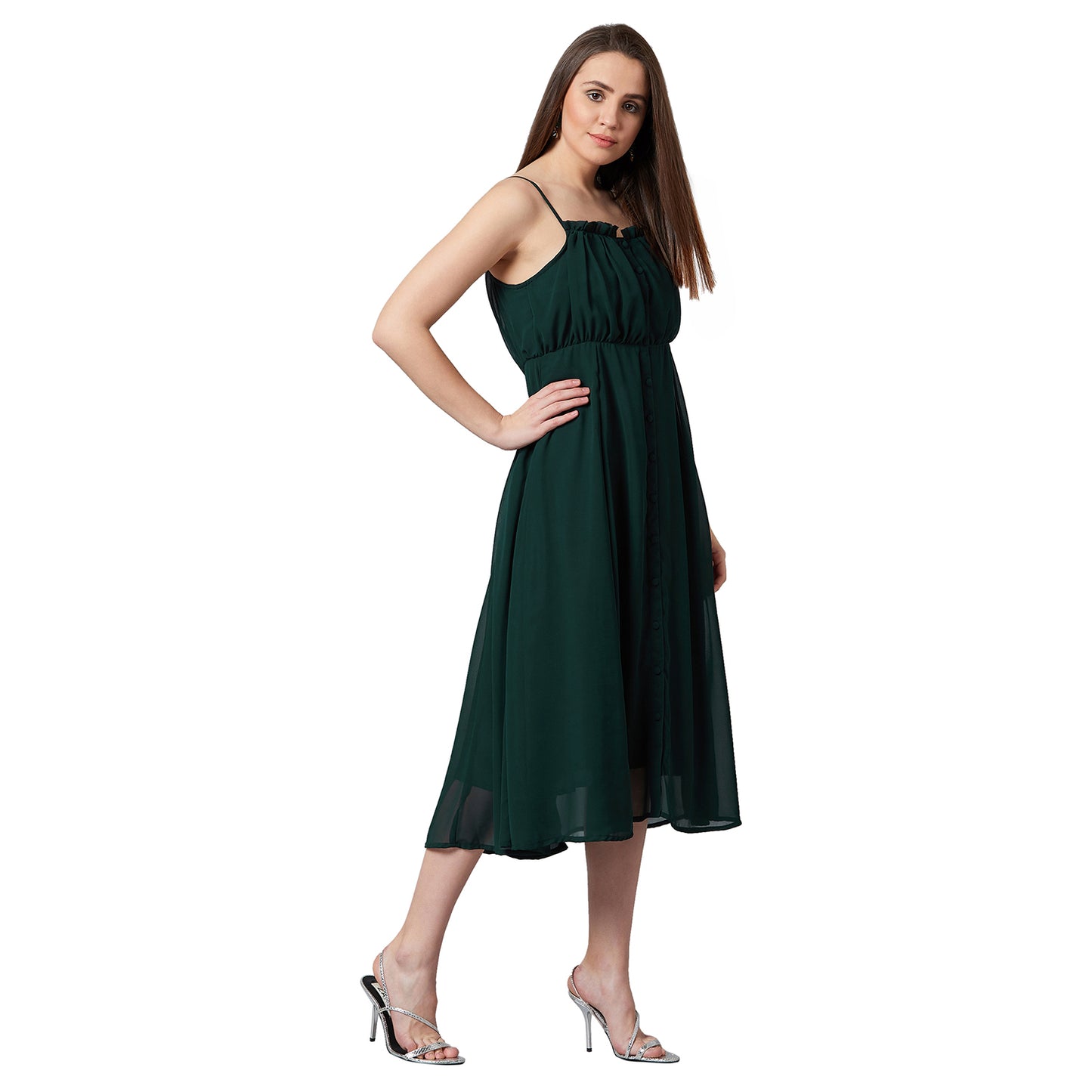 PANIT Women Fit and Flare Midi Dress