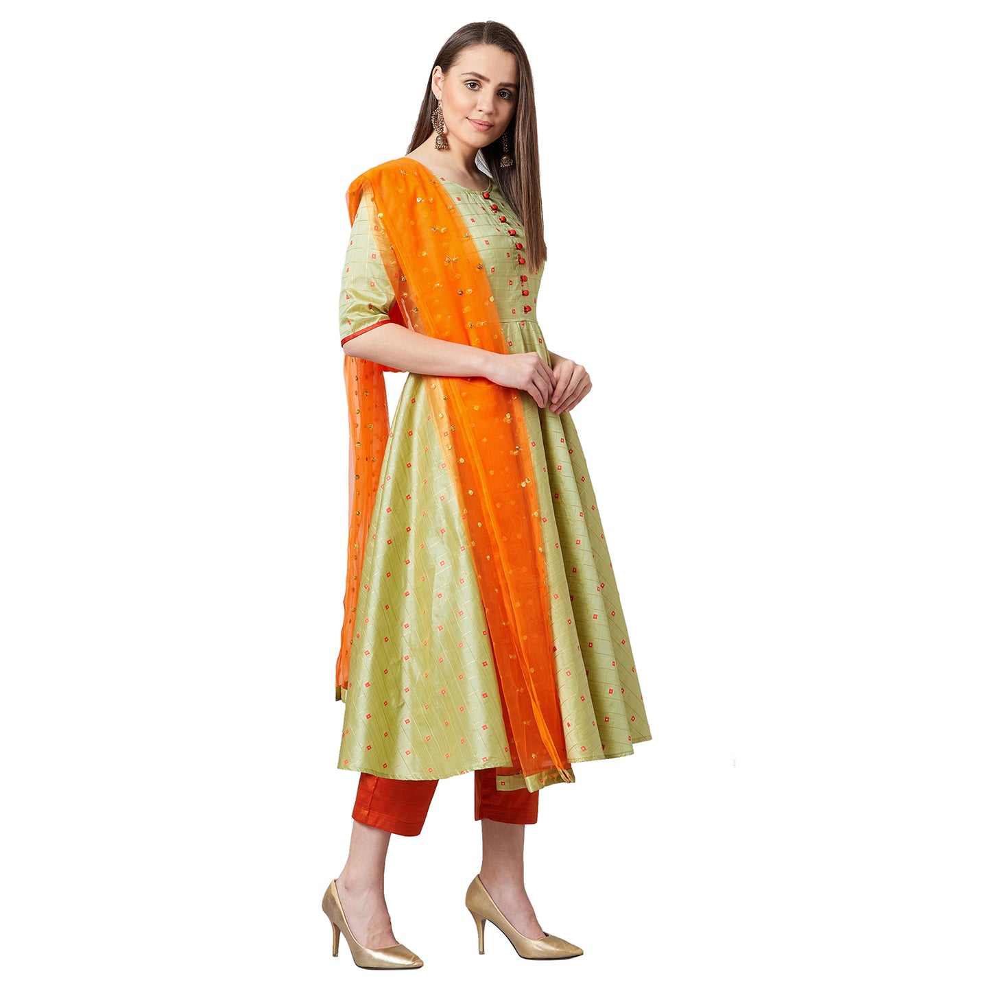 Women Flared Kurta And Pants Set