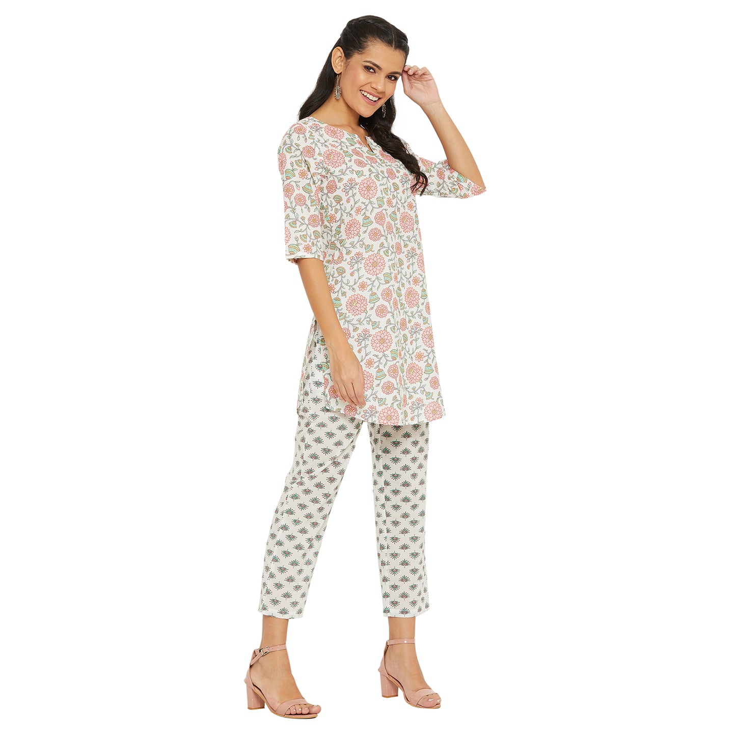 White Printed Co-ords Set
