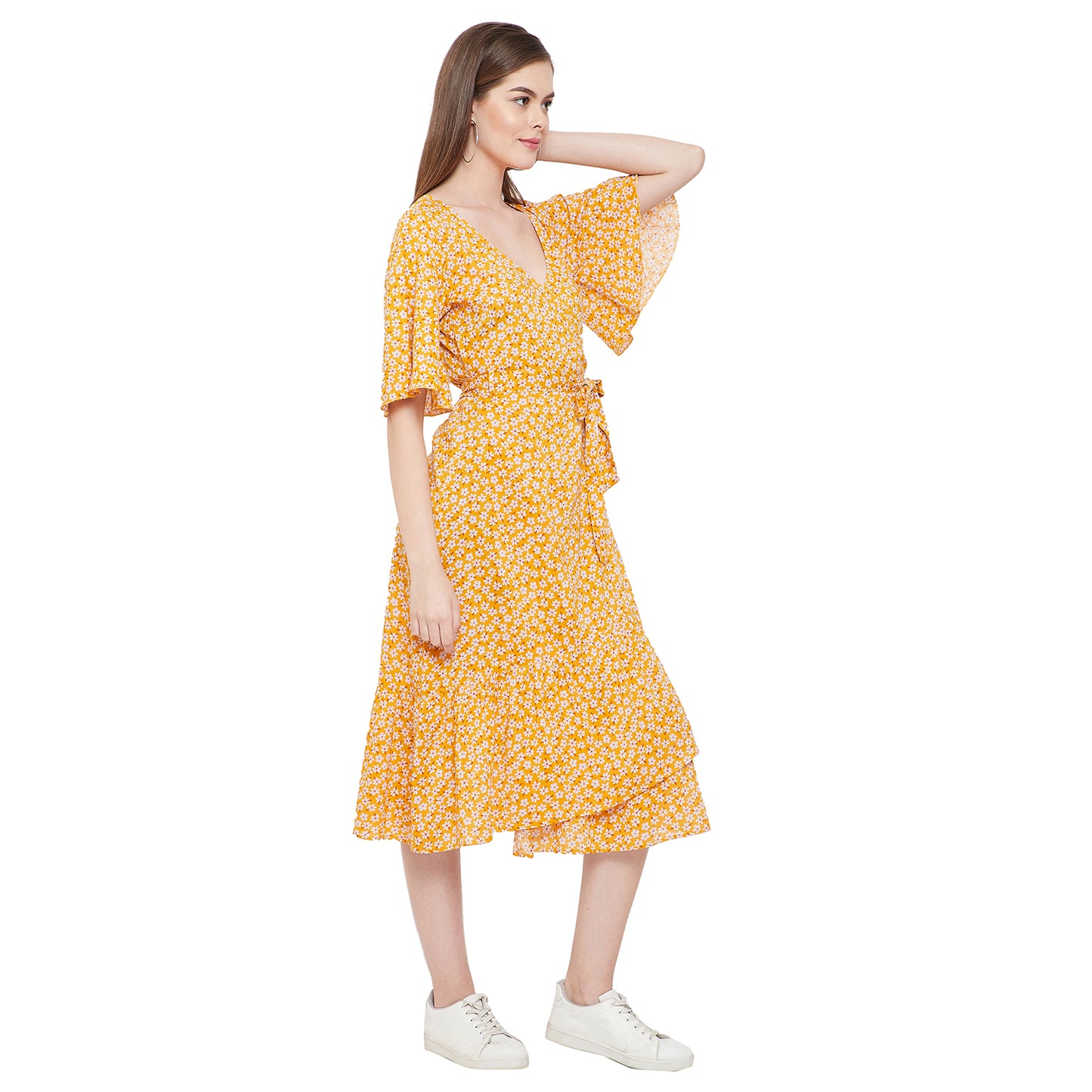 Women's Fit and Flare Above Knee Length Dress