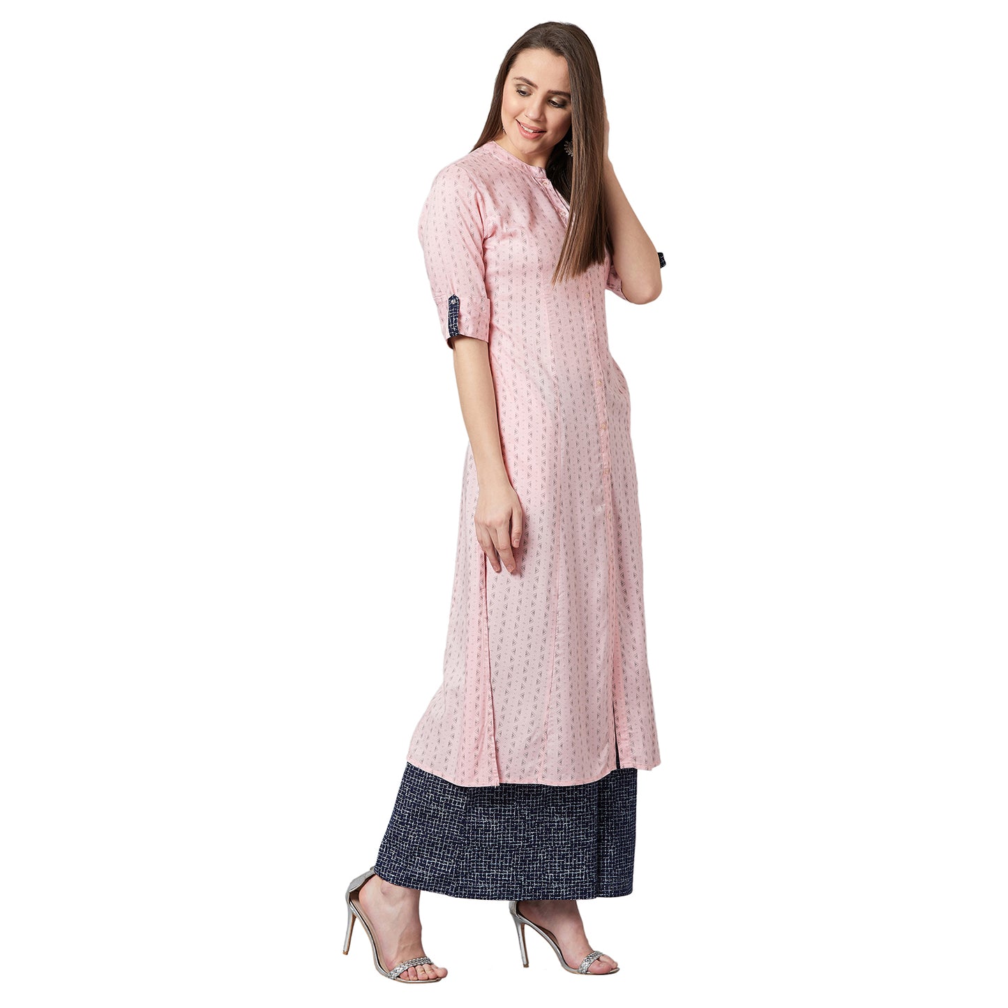 Women Straight Kurta And Palazzo Set