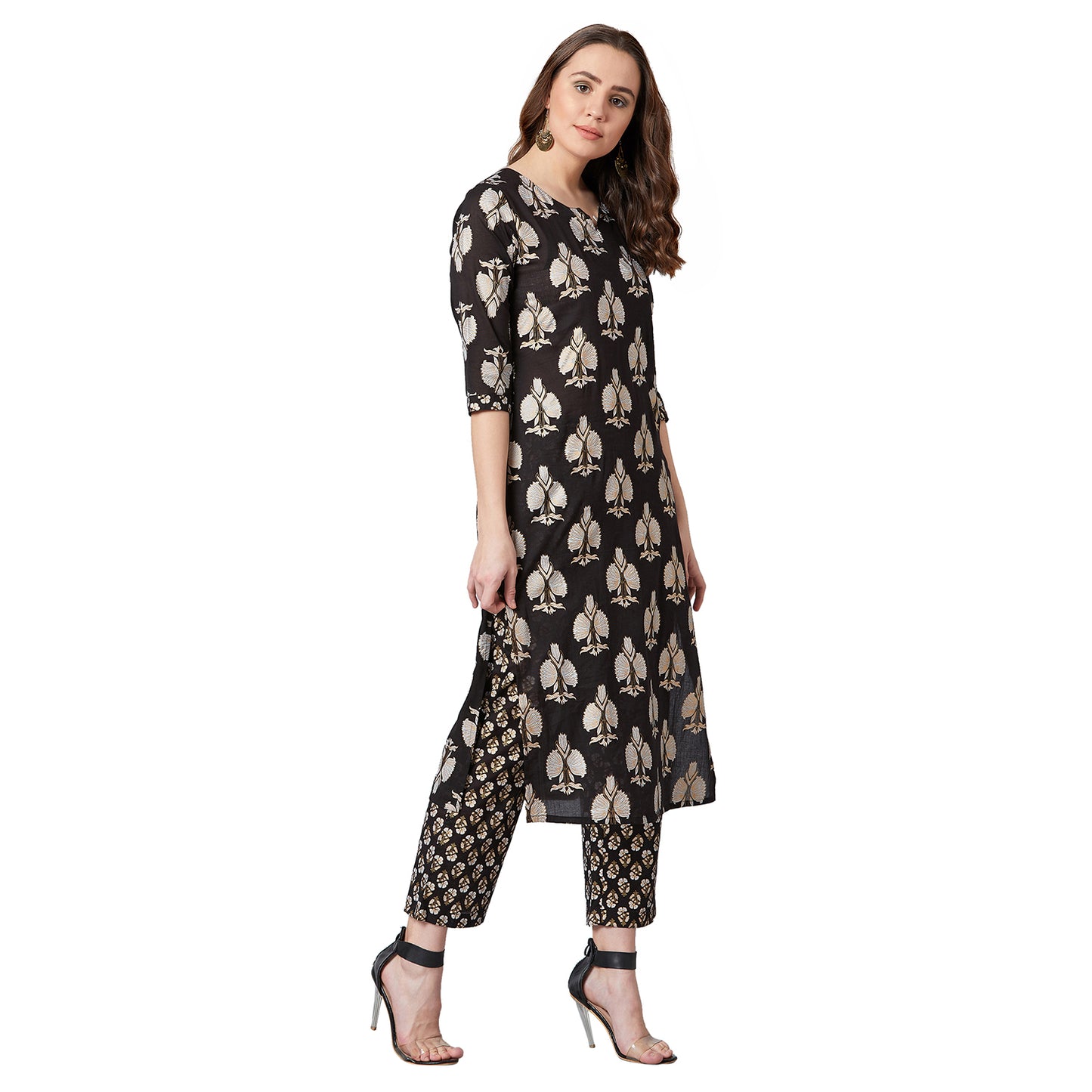 Women Straight Kurta And Palazzo Set