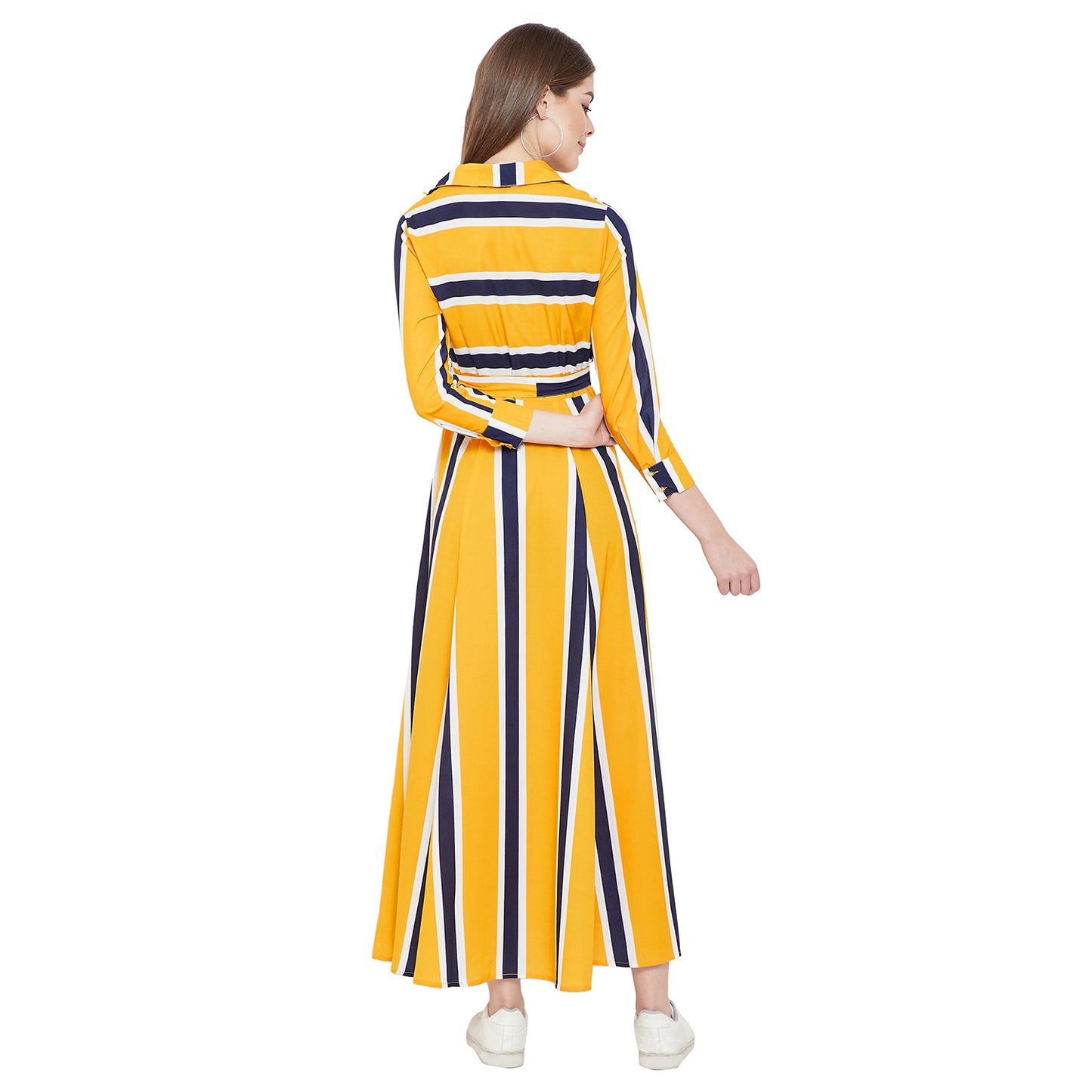 Women's Fit and Flare Maxi Length Dress