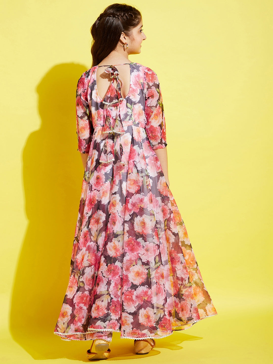 Pink Floral Maxi Maxi Dress