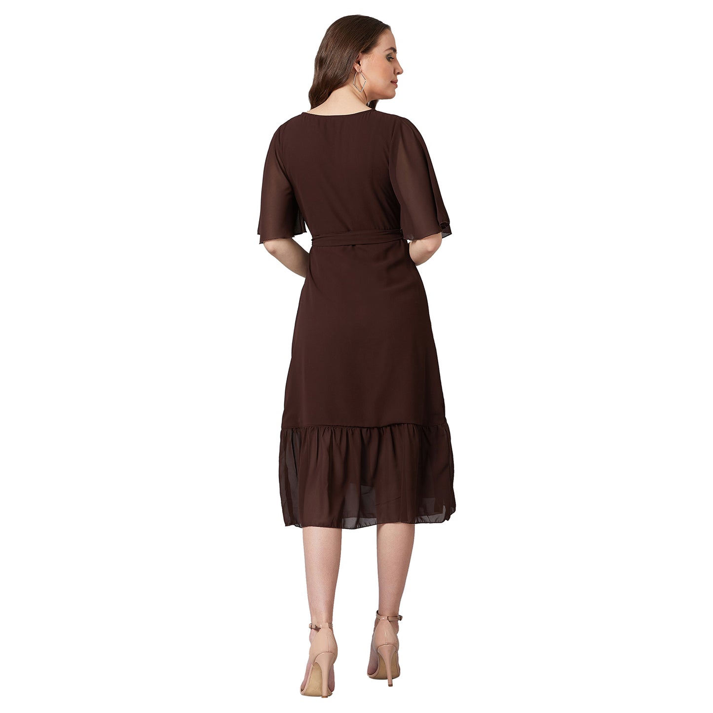 PANIT Women Wrap Midi Dress