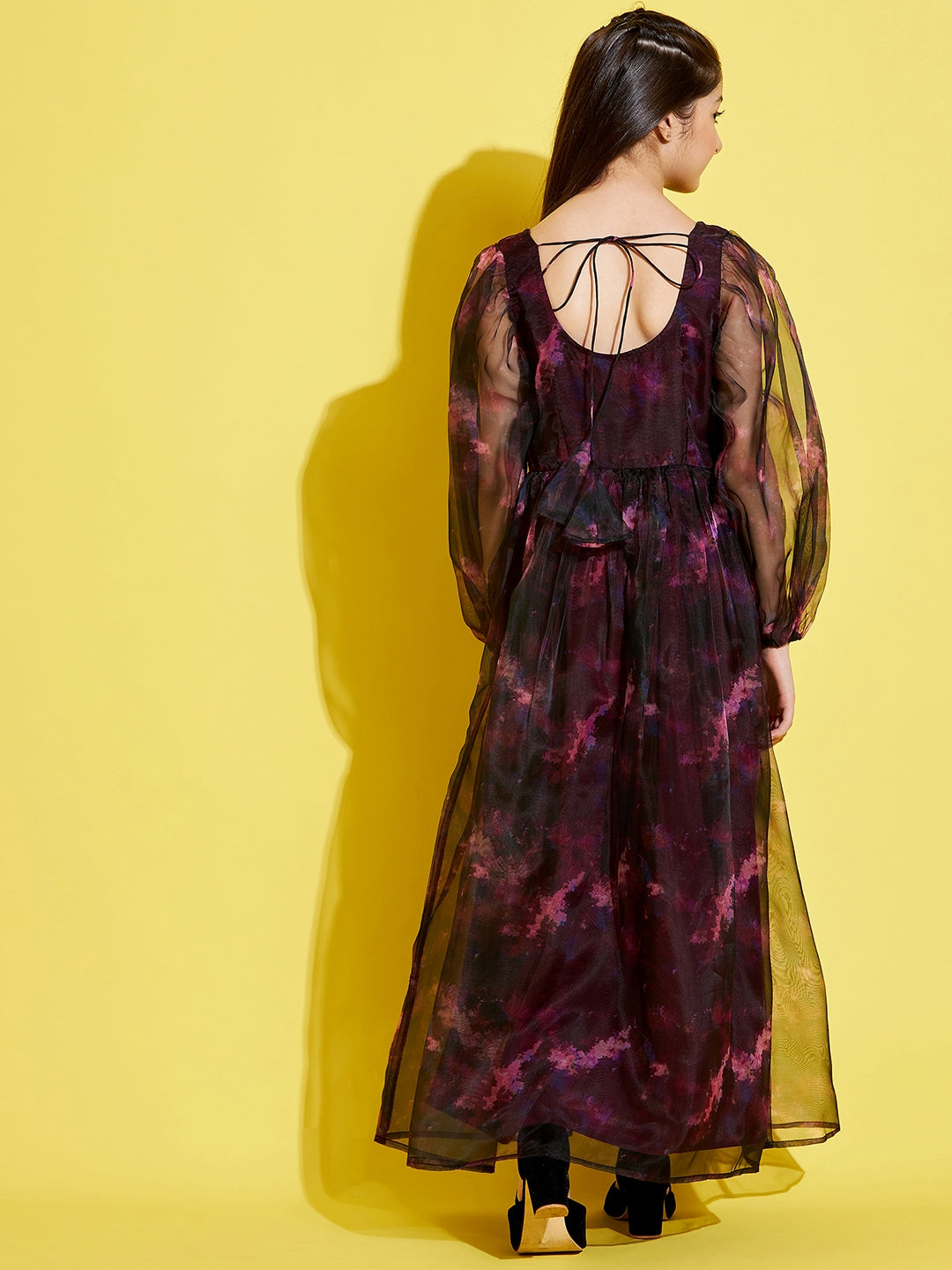 Girl Black Floral Maxi Maxi Dress