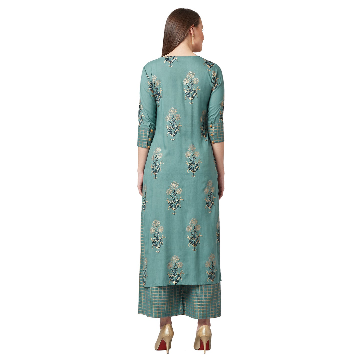 Women A-line Kurta And Palazzo Set
