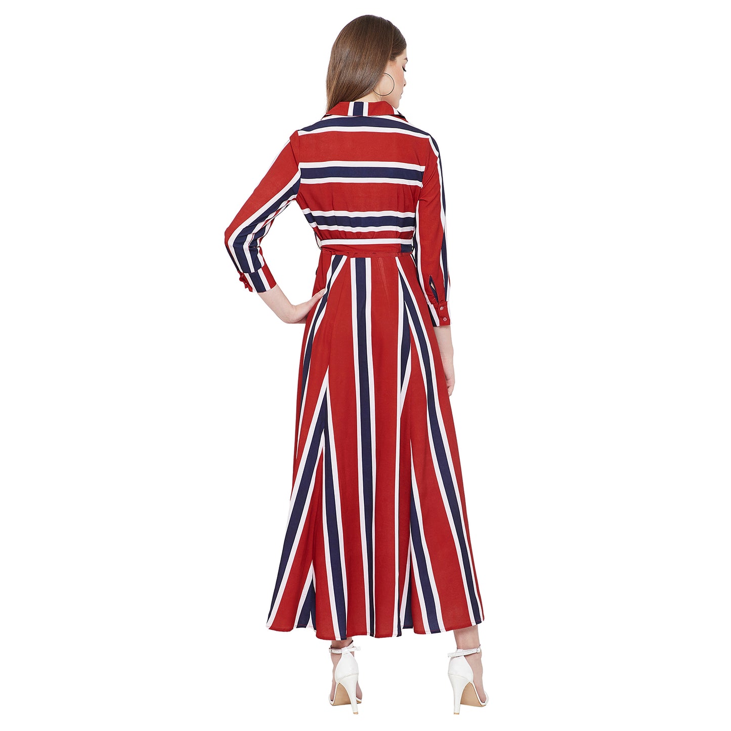 Women's Fit and Flare Maxi Length Dress
