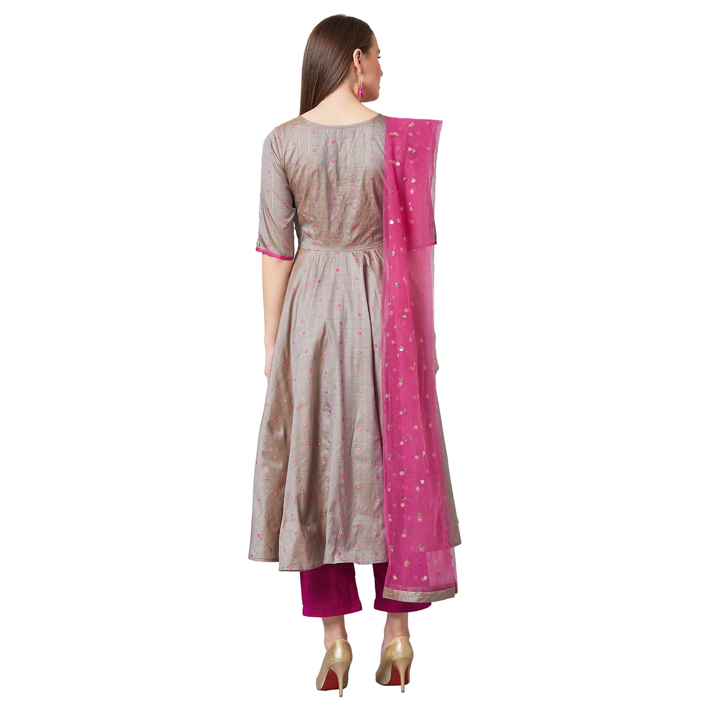Women Flared Kurta And Pants Set