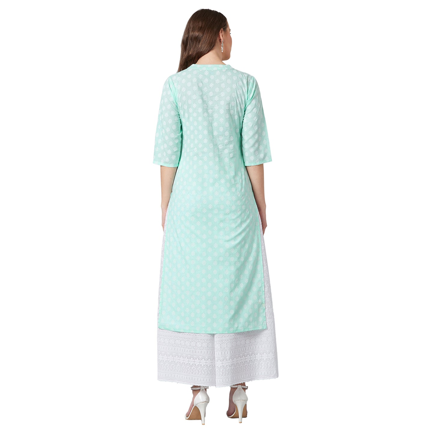 Women Straight Kurta And Palazzo Set