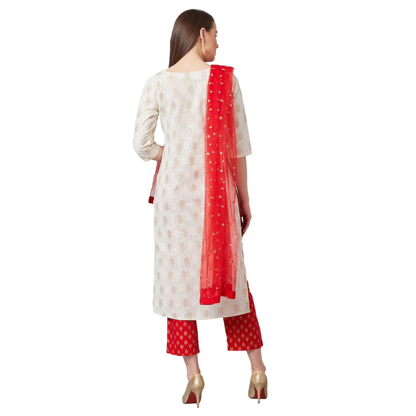 Women Straight Kurta And Palazzo Set