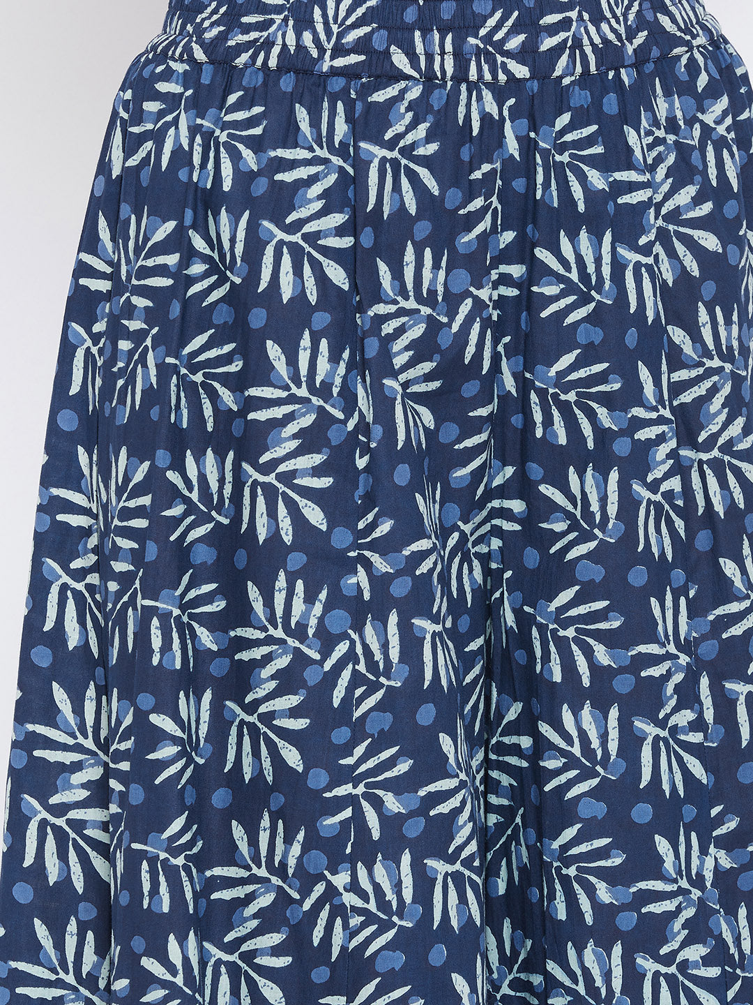 PANIT Women Navy Blue Printed Flared Palazzos