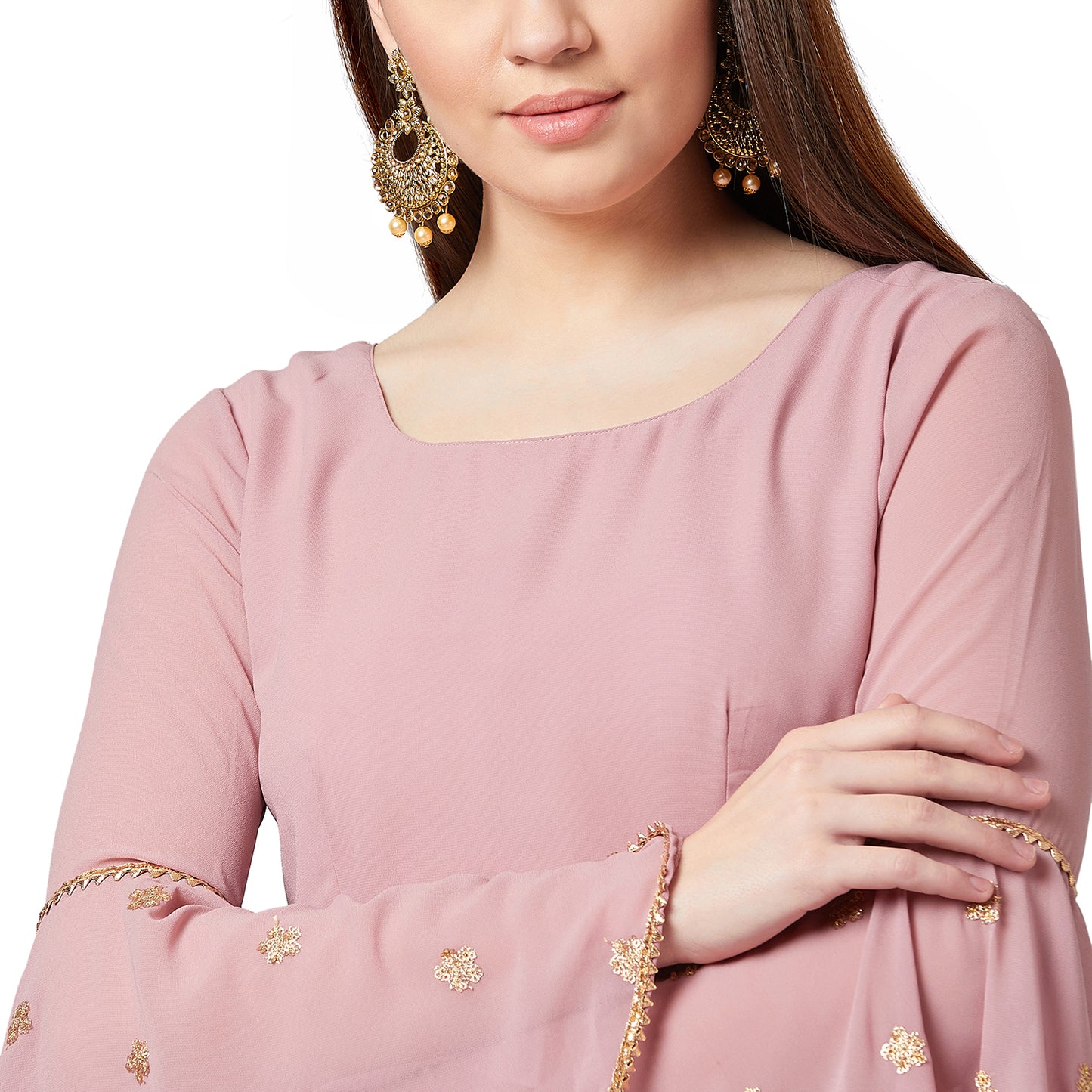 Women Flared Kurta And Sharara Set