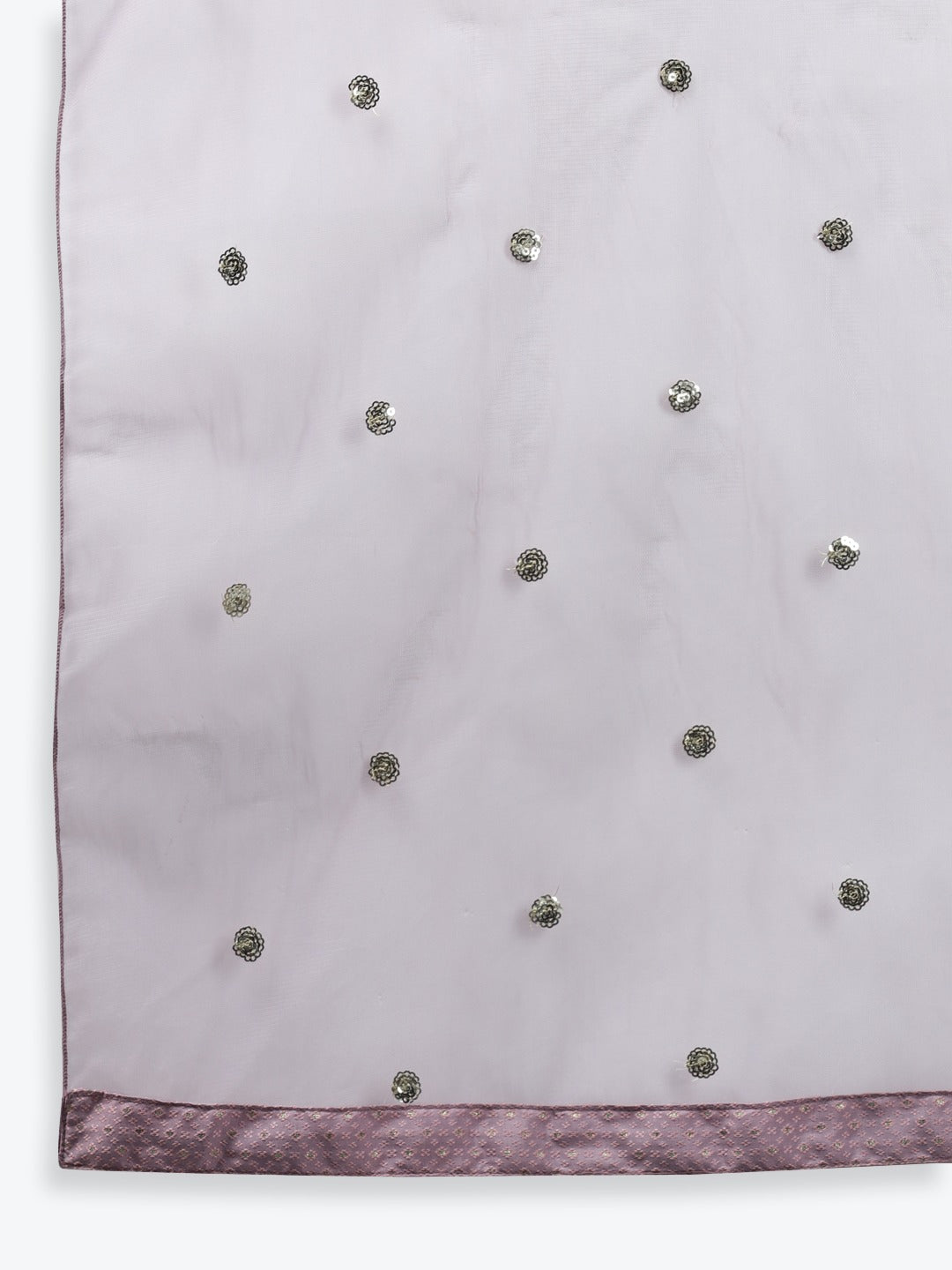 PANIT Women Lavender Ethnic Motifs Embroidered Kurta with Trousers Dupatta